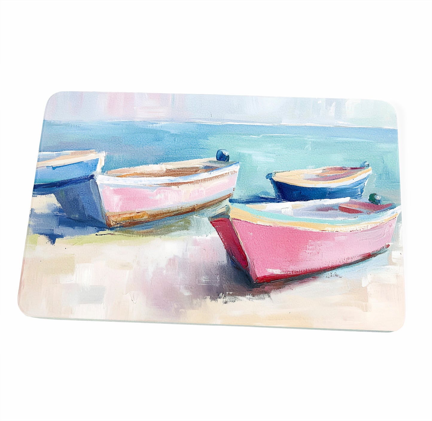 Boats of Pastel Cutting Board