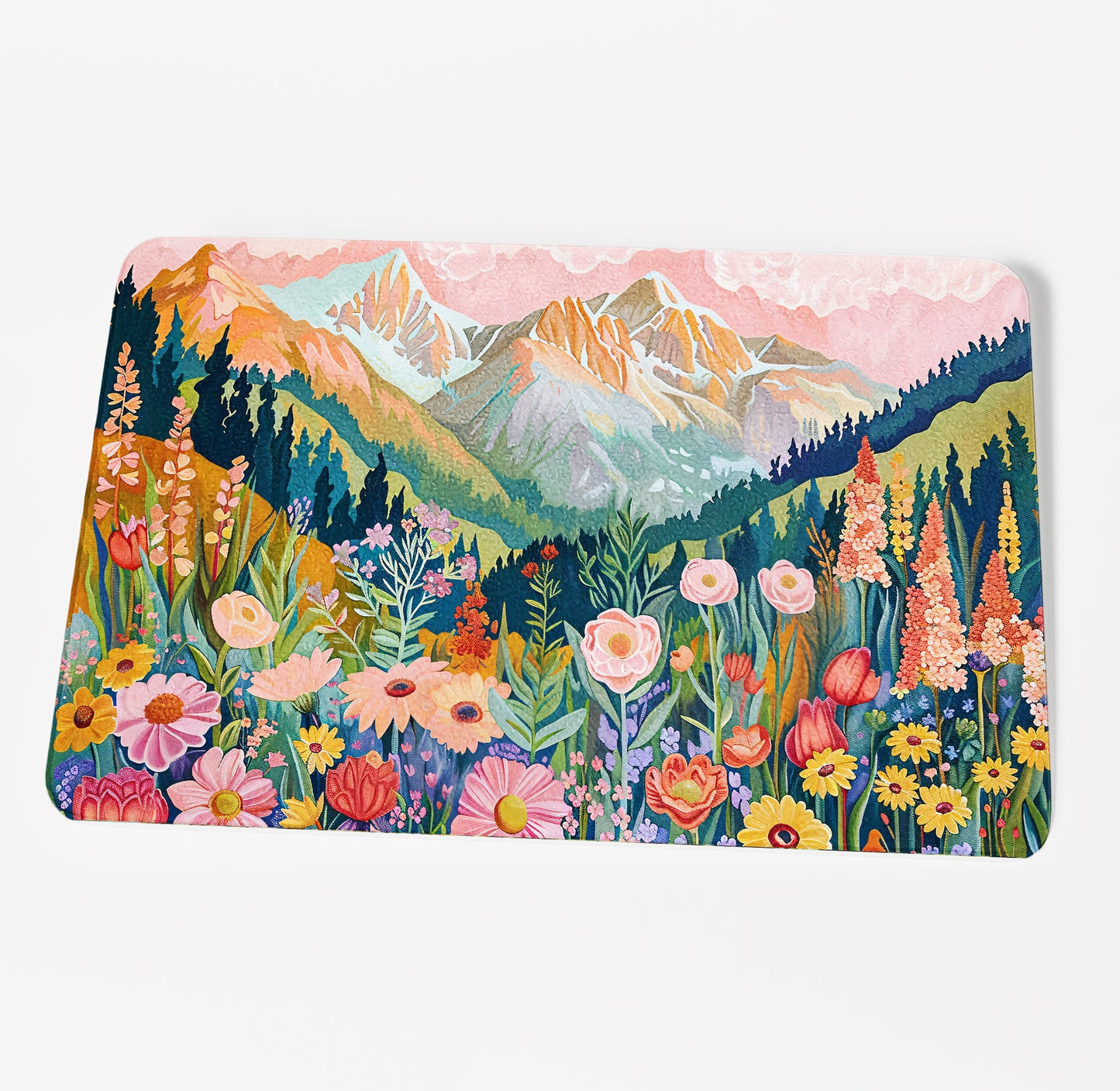 Enchanting Wildflower Mountain Haven Cutting Board
