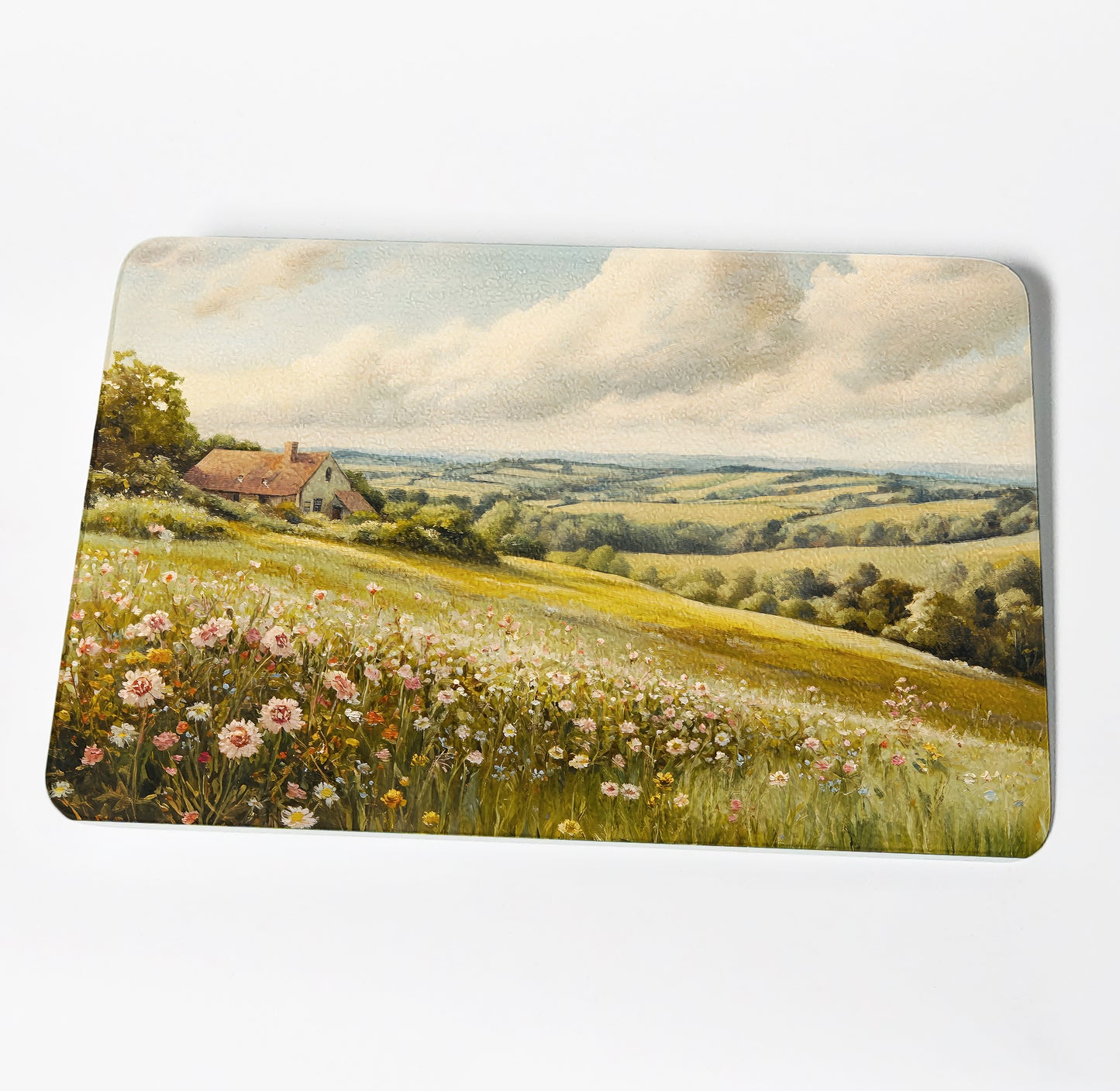 Hillside Wildflowers Cutting Board