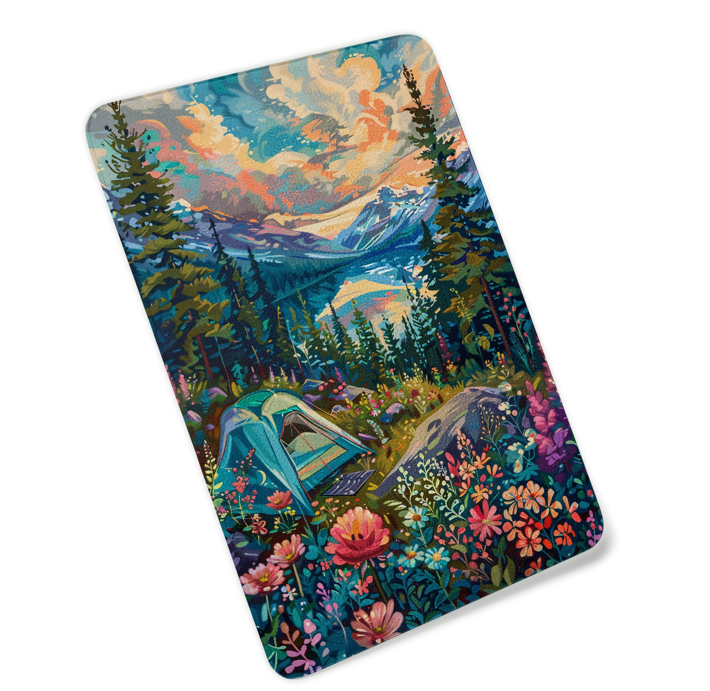 Lakeside Mountain Campsite Cutting Board