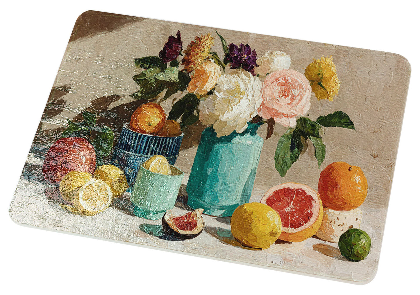 Mediterranean Blossom Market Cutting Board