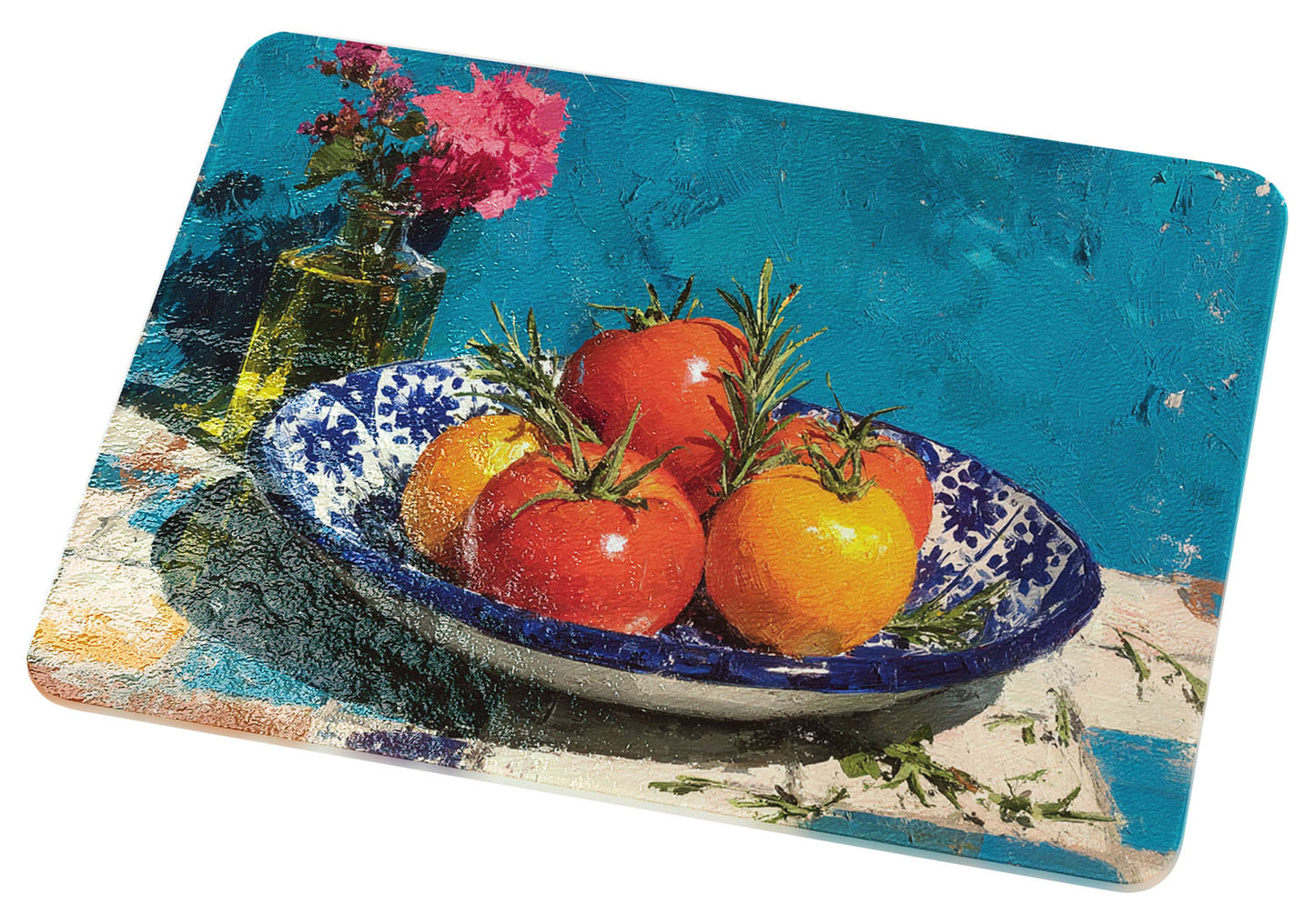 Summer in the Courtyard Cutting Board