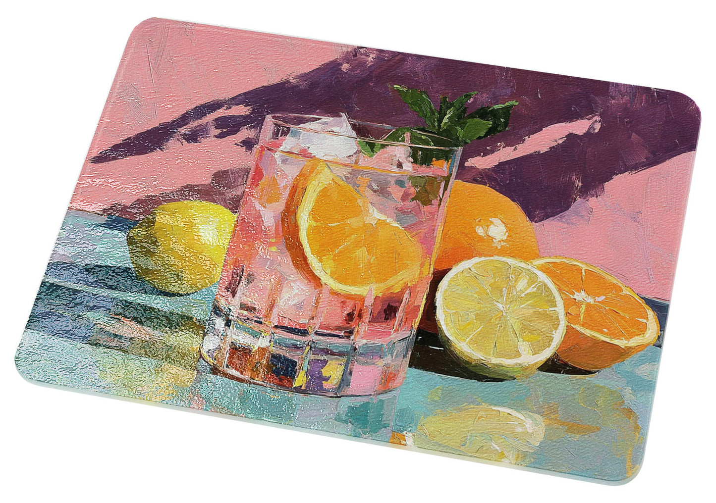 Mint Citrus Splash Cutting Board