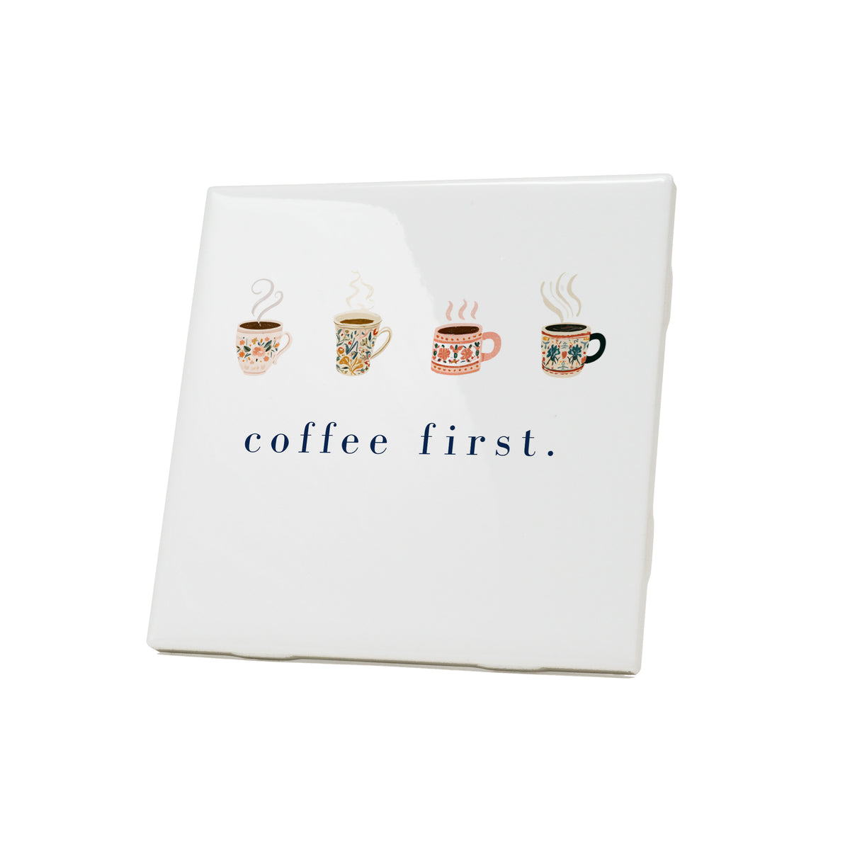 Coffee First Floral Coaster
