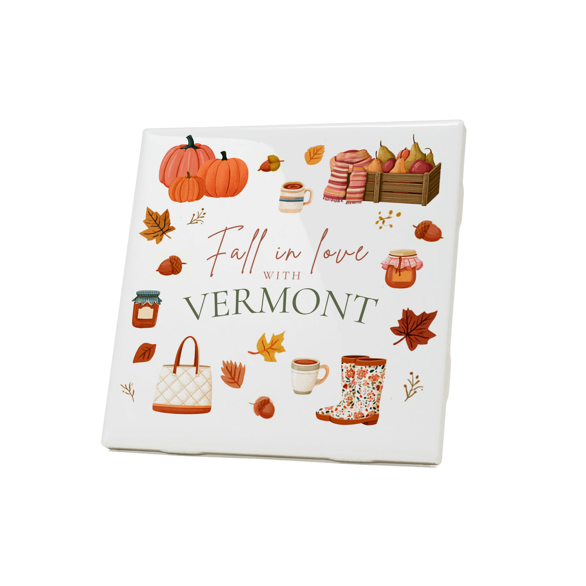 Fall In Love Autumn Vibes Coaster
