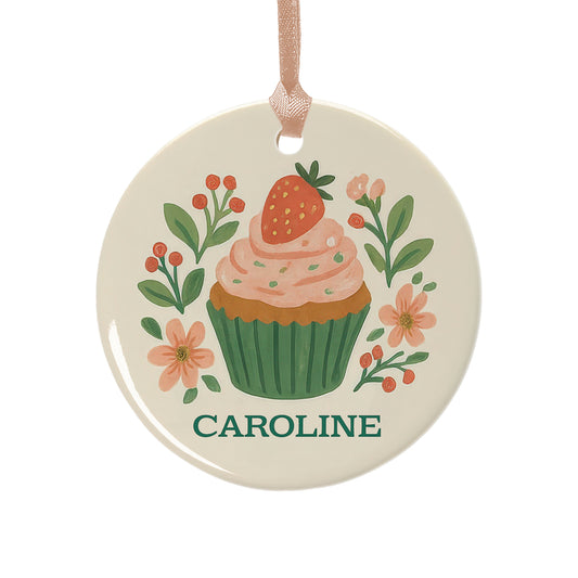 Blush Berry Cupcake Ornament