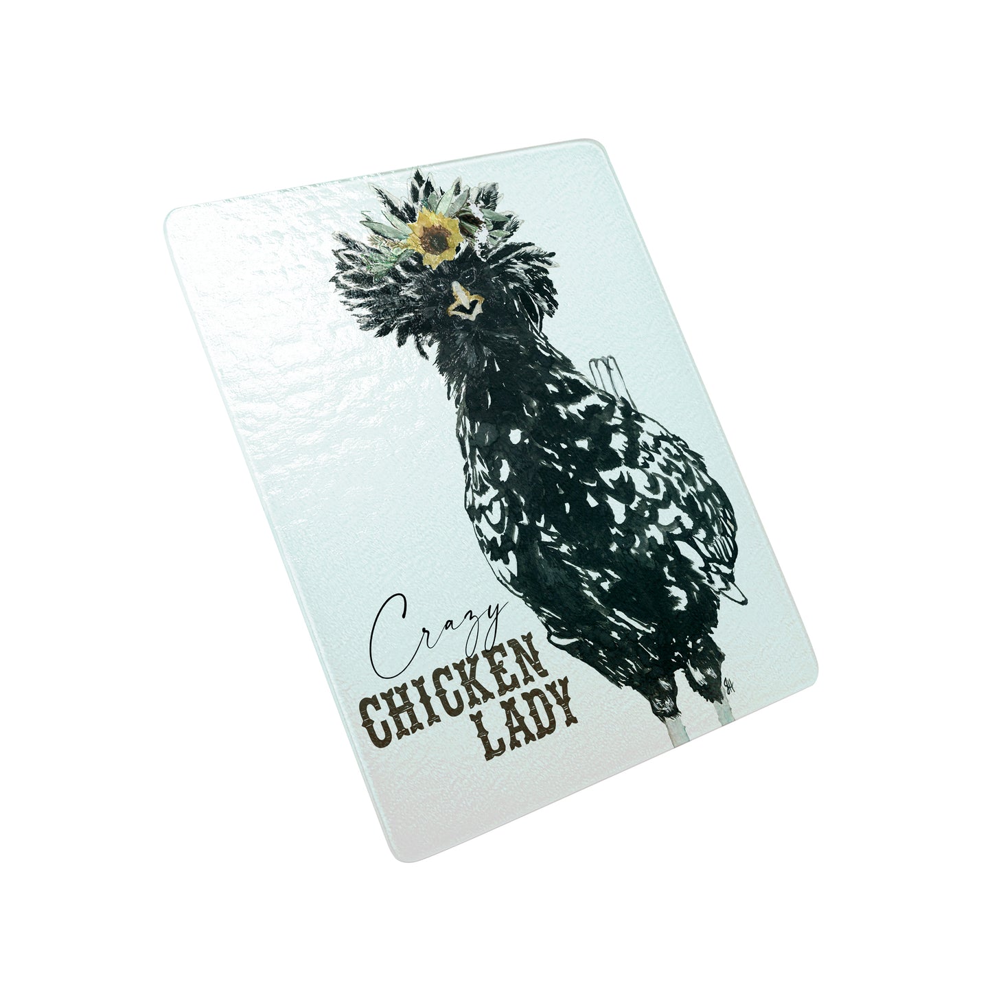 Crazy Chicken Lady By Dolly Estelle Cutting Board