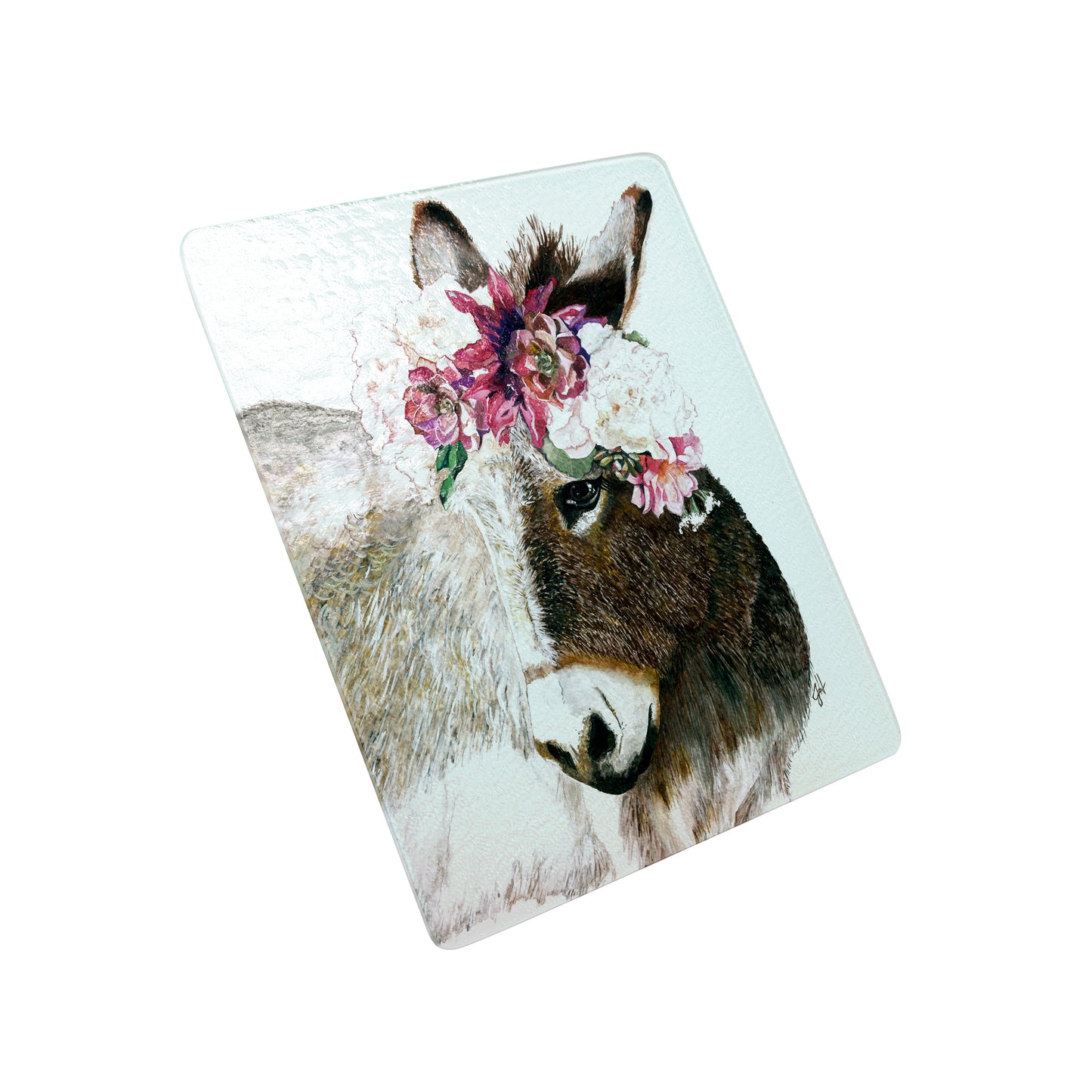 Blossom Donkey By Dolly Estelle Cutting Board