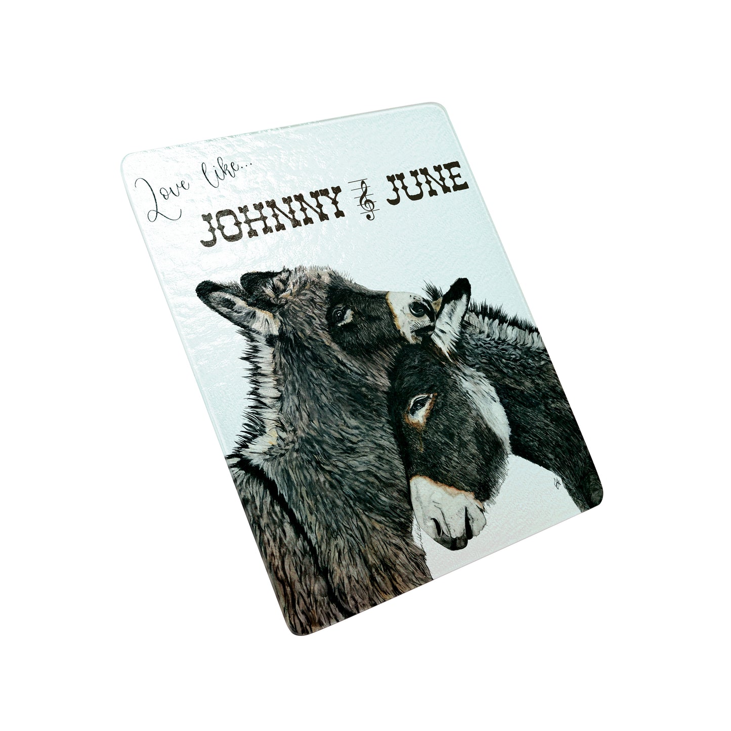 Johnny & June With Text By Dolly Estelle Cutting Board