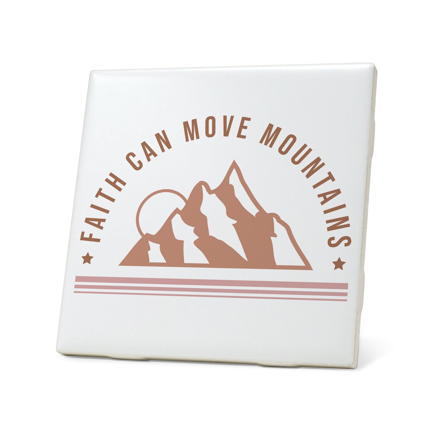 Faith can move mountains Graphic Coasters