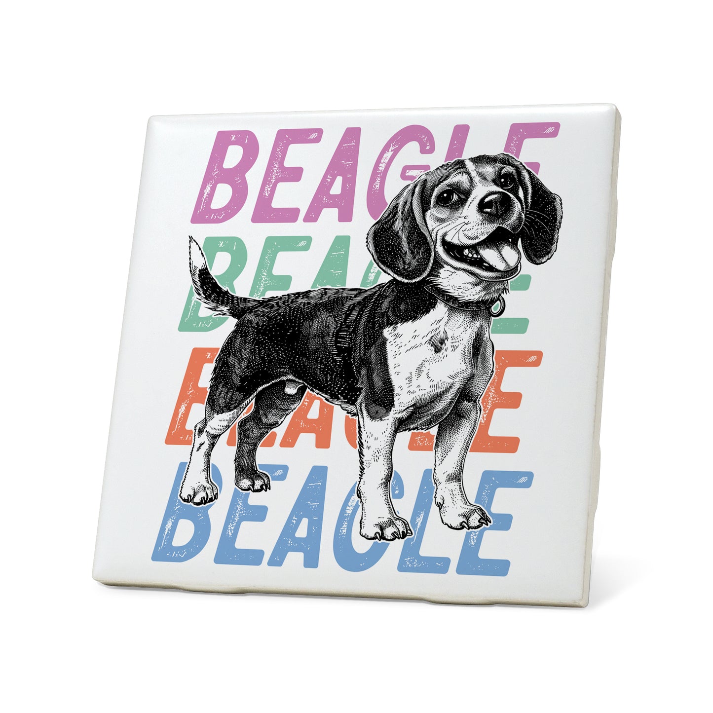 Beagle x4 Graphic Coasters