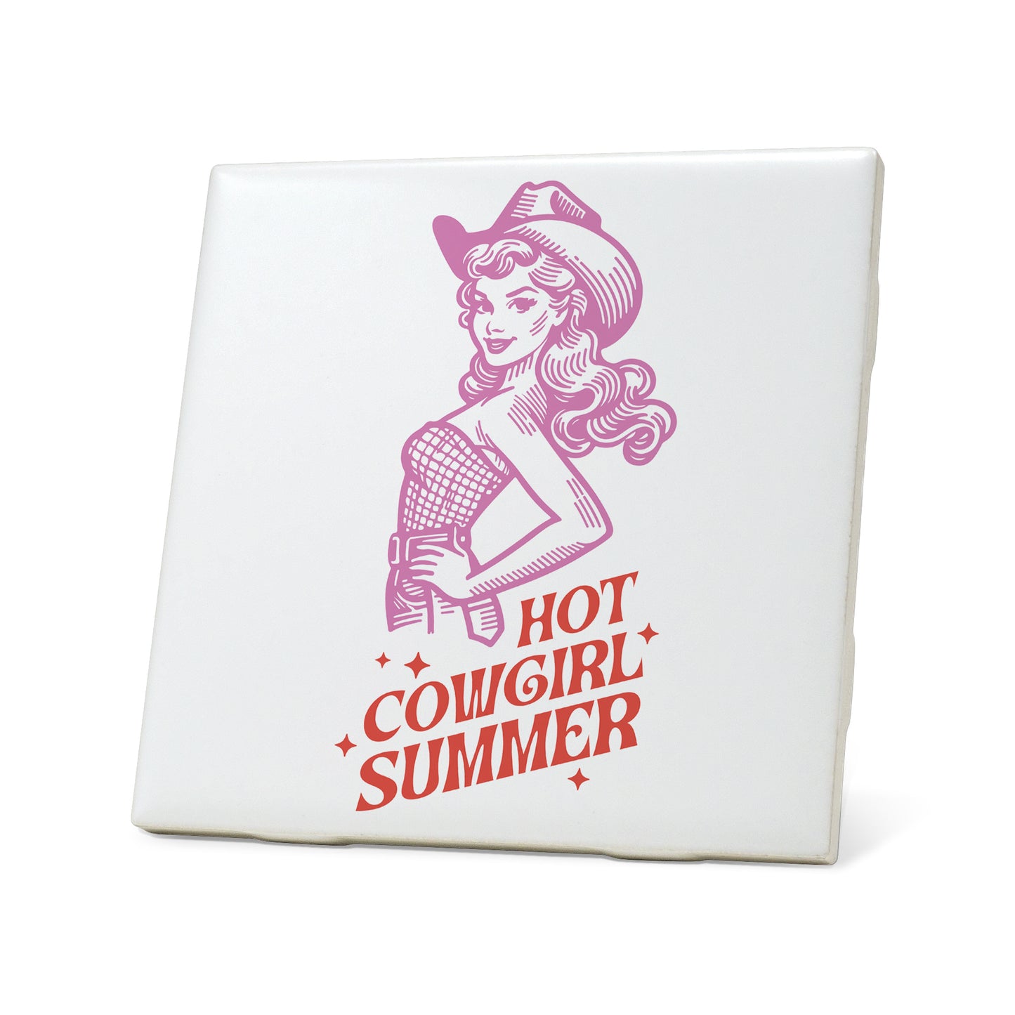Hot cowgirl summer Graphic Coasters