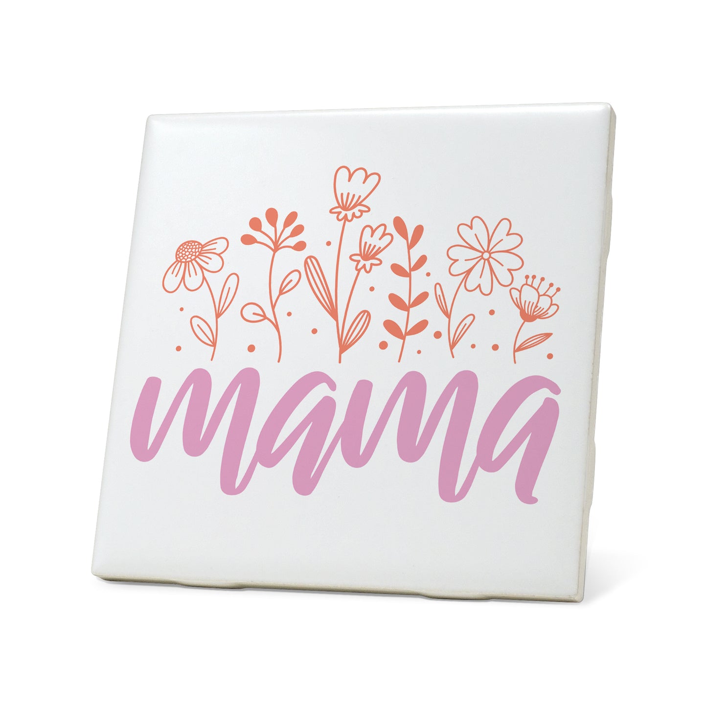 Mama Flower B Graphic Coasters