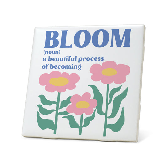 Bloom Boho Flowers Graphic Coasters