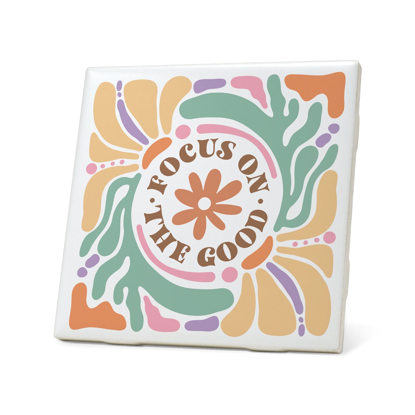 Focus on the good boho Graphic Coasters