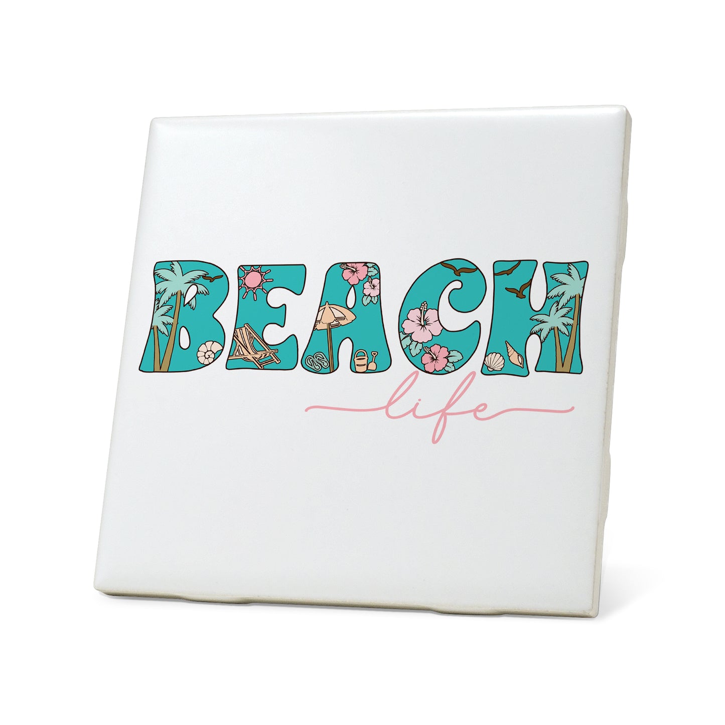 Beach life Graphic Coasters