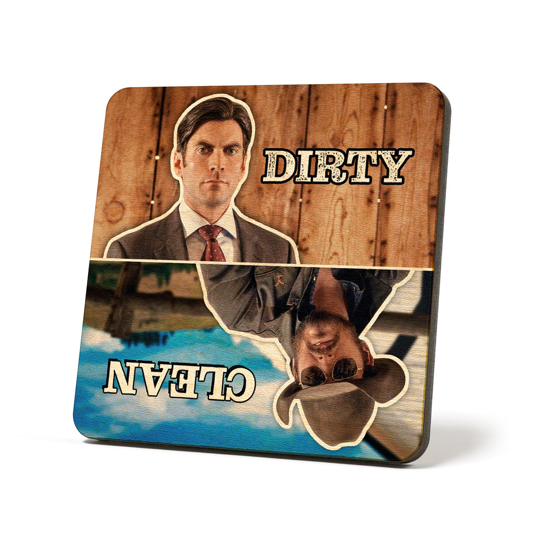 Rip And Jamie Dirty Clean Dishwasher Magnet