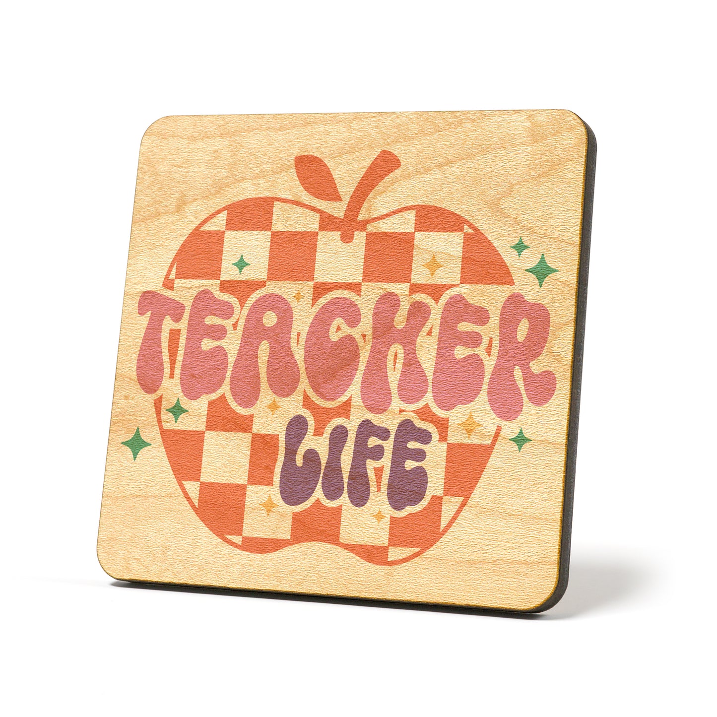Teacher life apple Graphic Coasters
