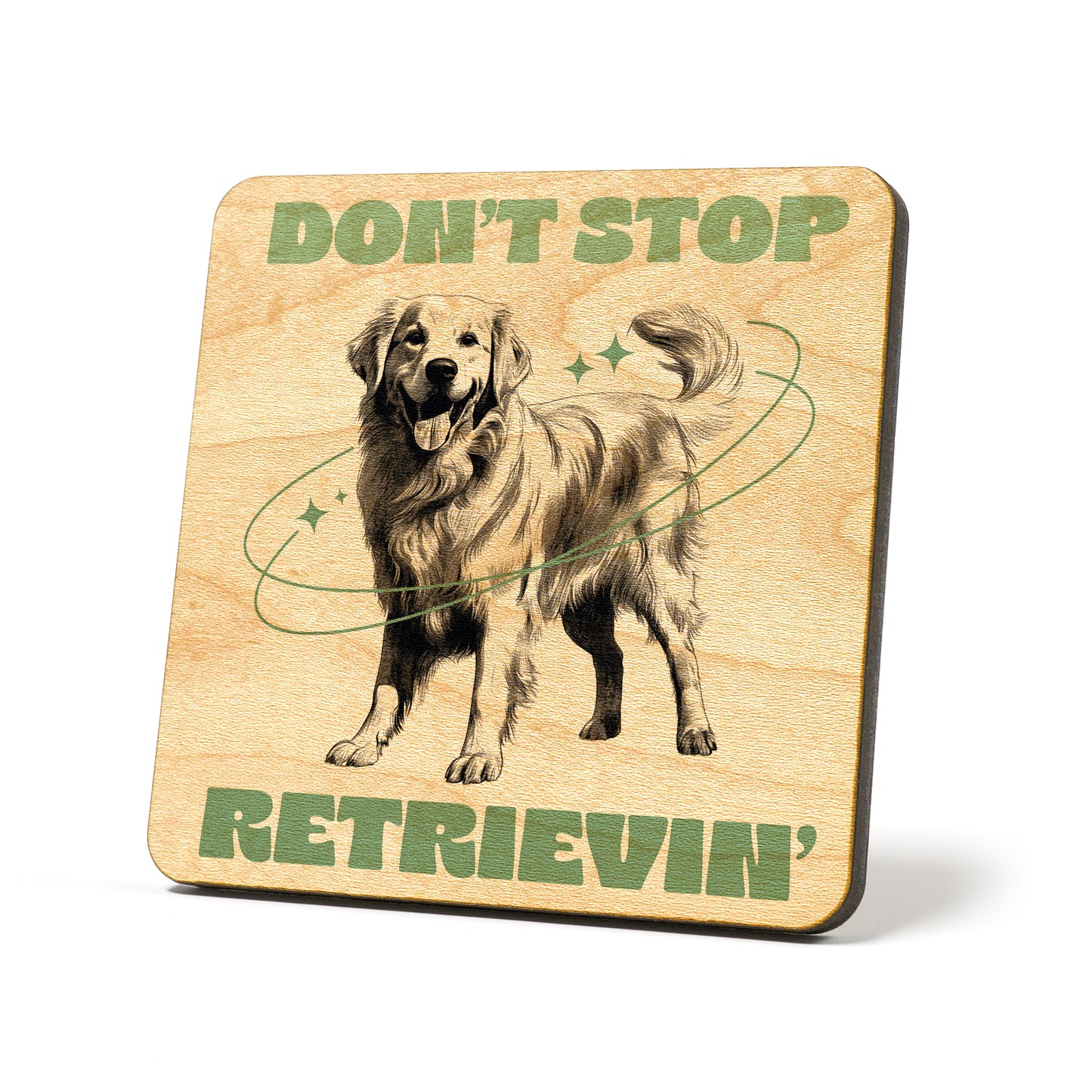 Don't Stop Retrievin' Graphic Coasters