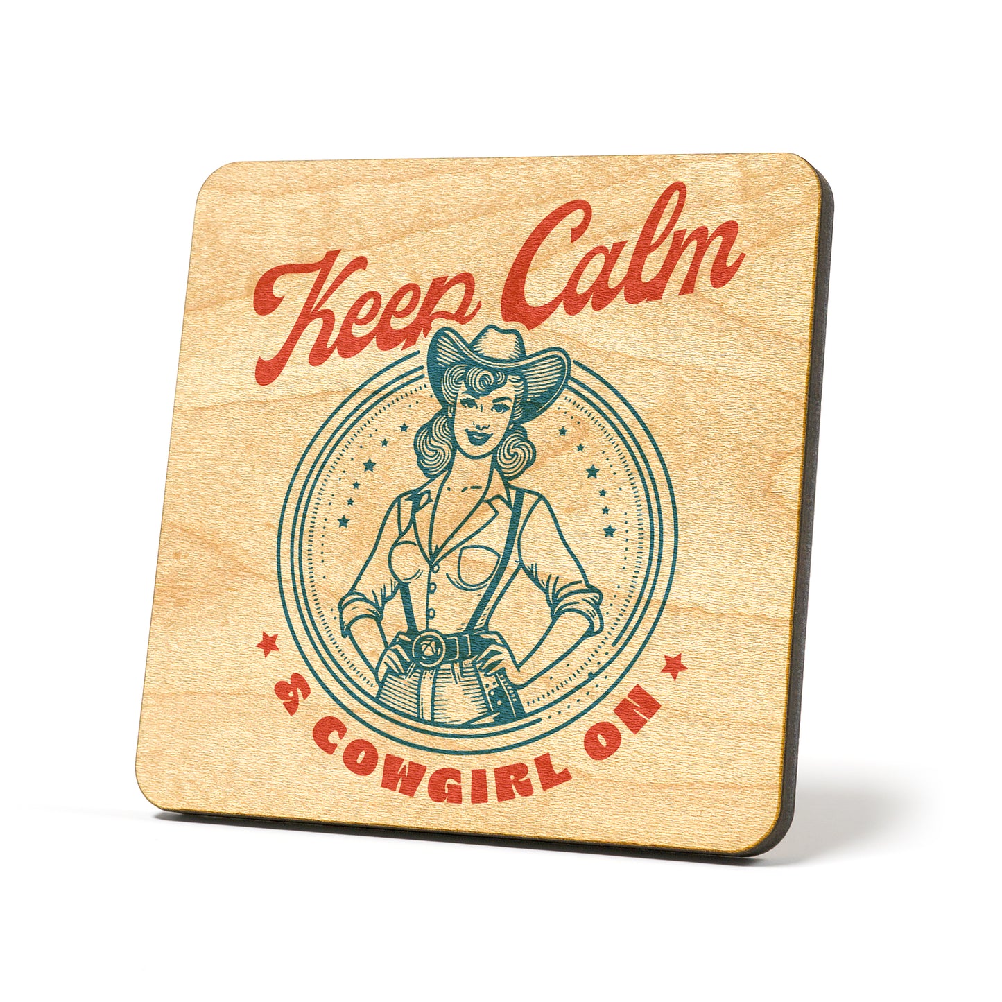Keep calm cowgirl Graphic Coasters