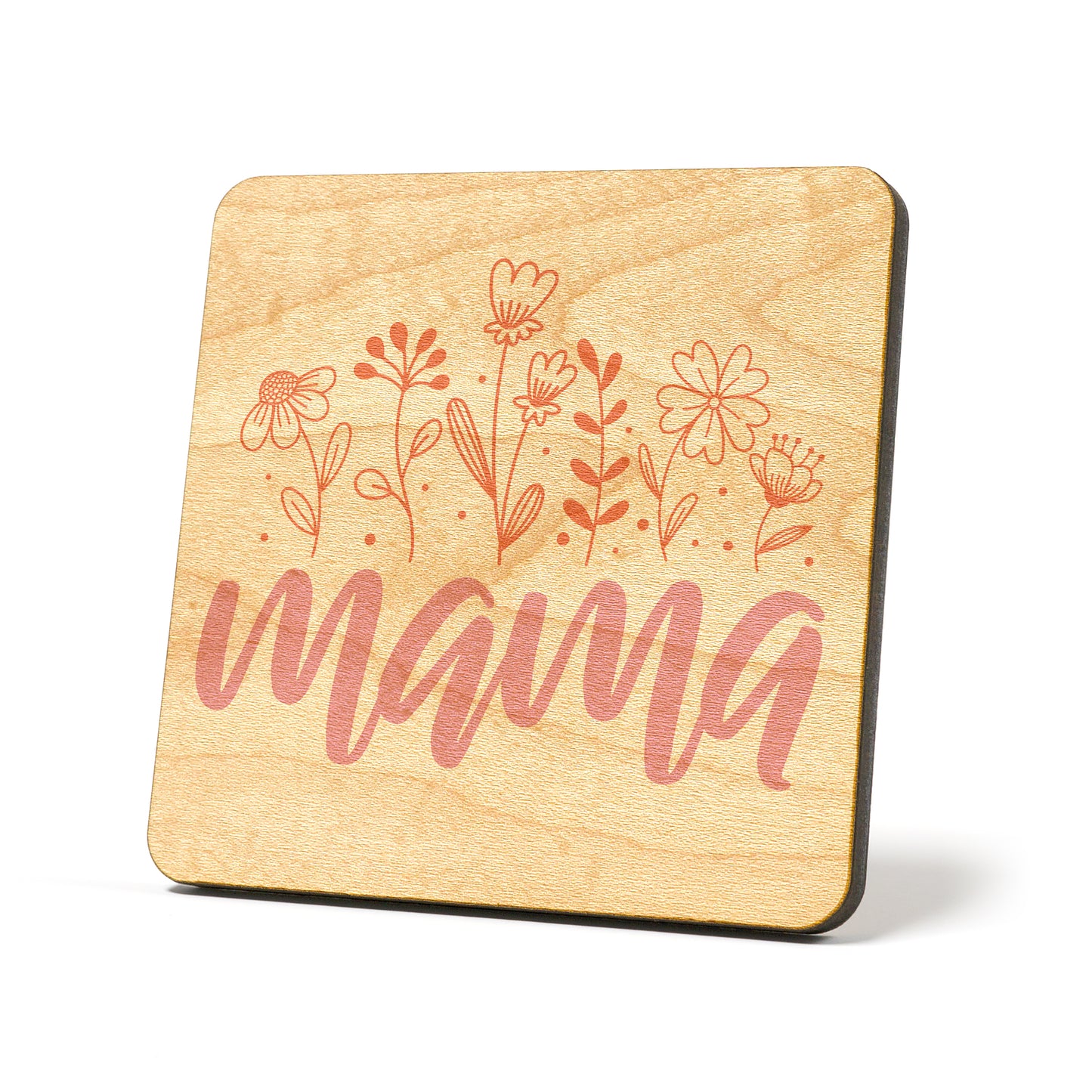Mama Flower B Graphic Coasters