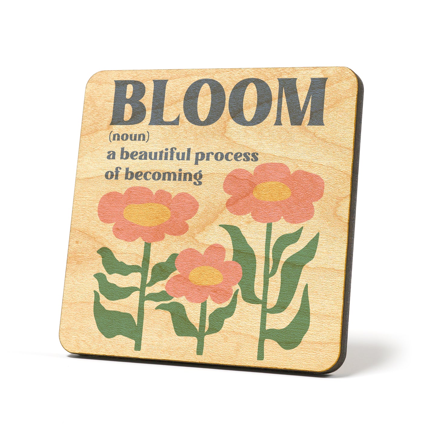 Bloom Boho Flowers Graphic Coasters
