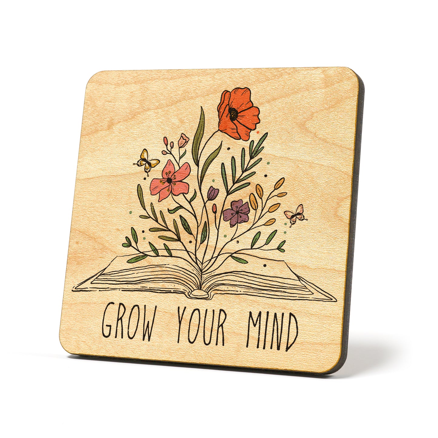 Grow your mind Graphic Coasters