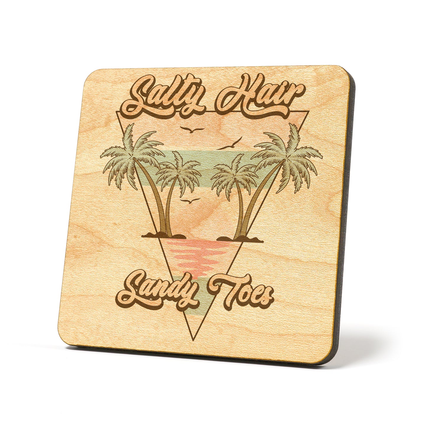 Salty hairy sandy toes Graphic Coasters