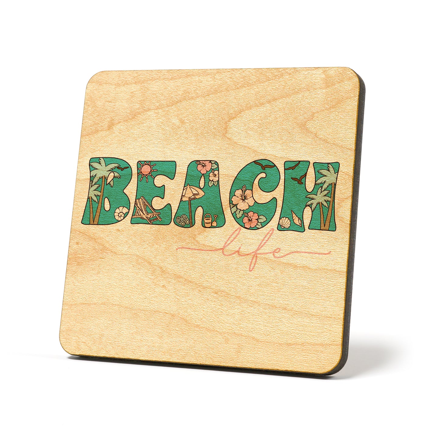 Beach life Graphic Coasters