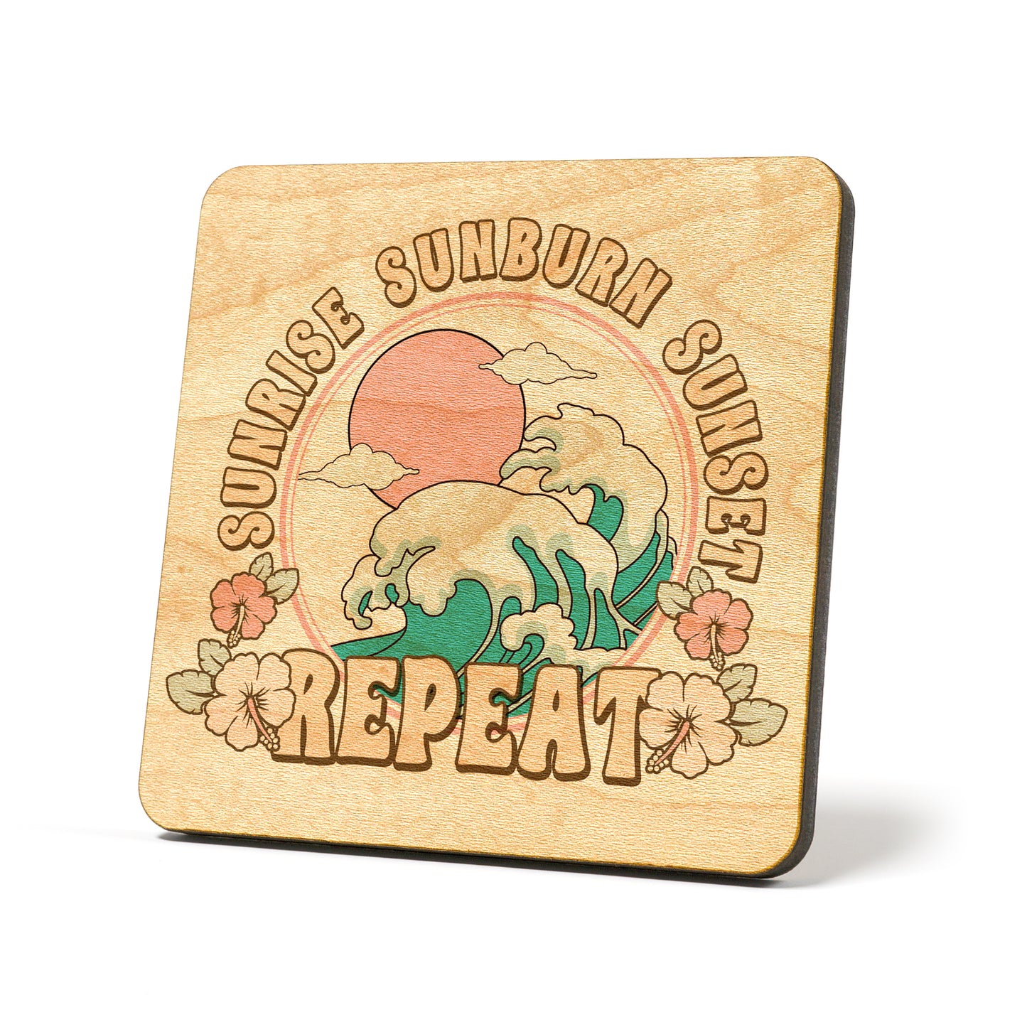 Sunrise sunburn sunset Graphic Coasters