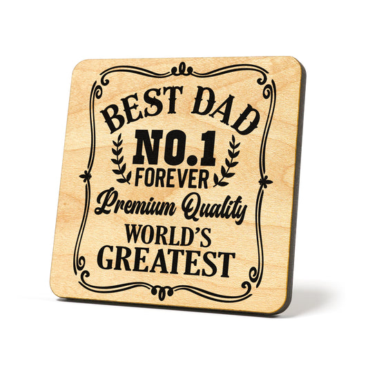 Best Dad No. 1 Graphic Coasters