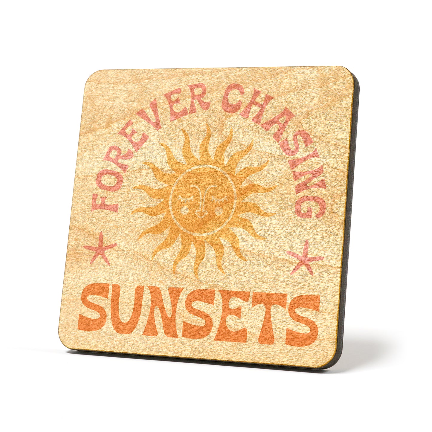 Forever chasing sunsets Graphic Coasters