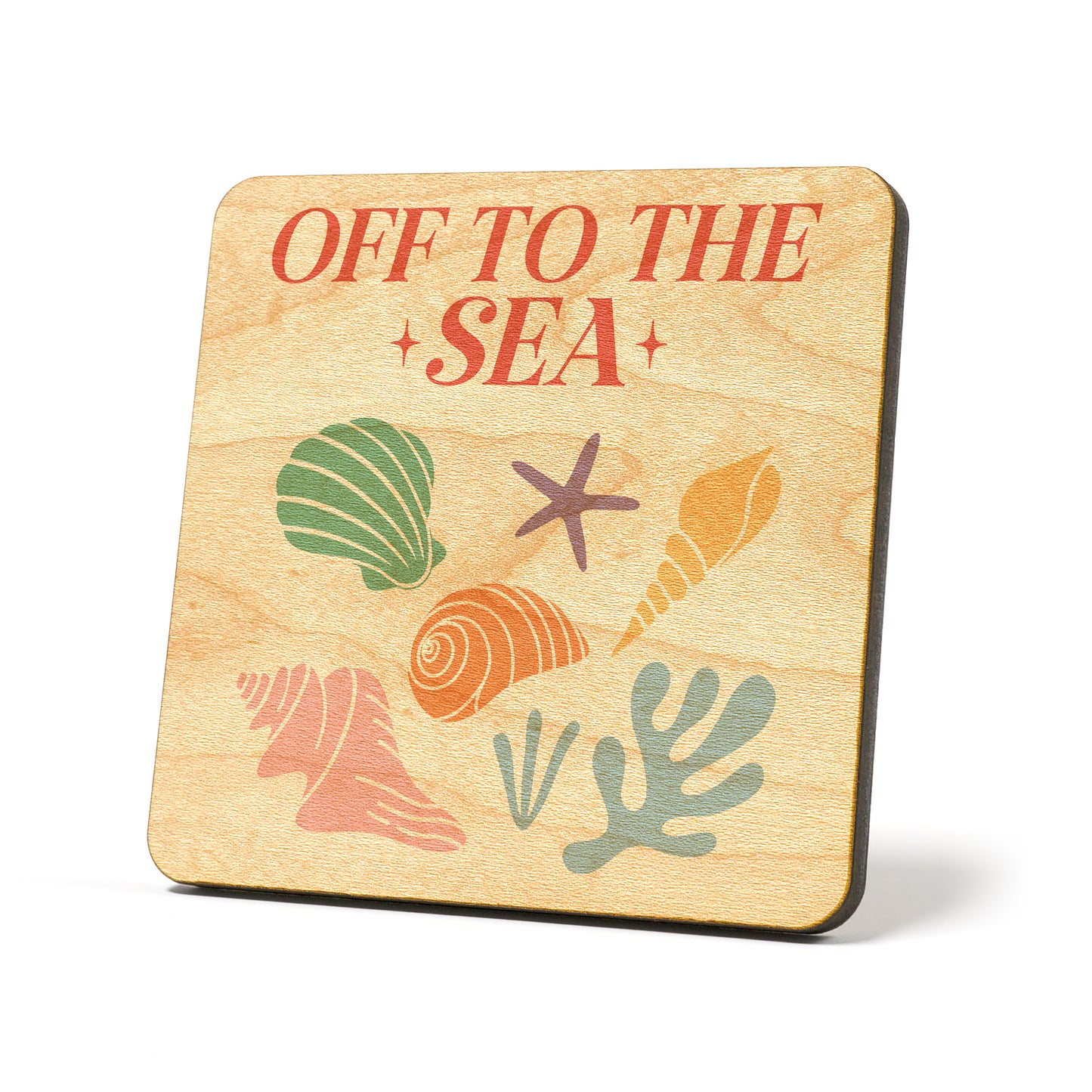 Off to the sea Graphic Coasters