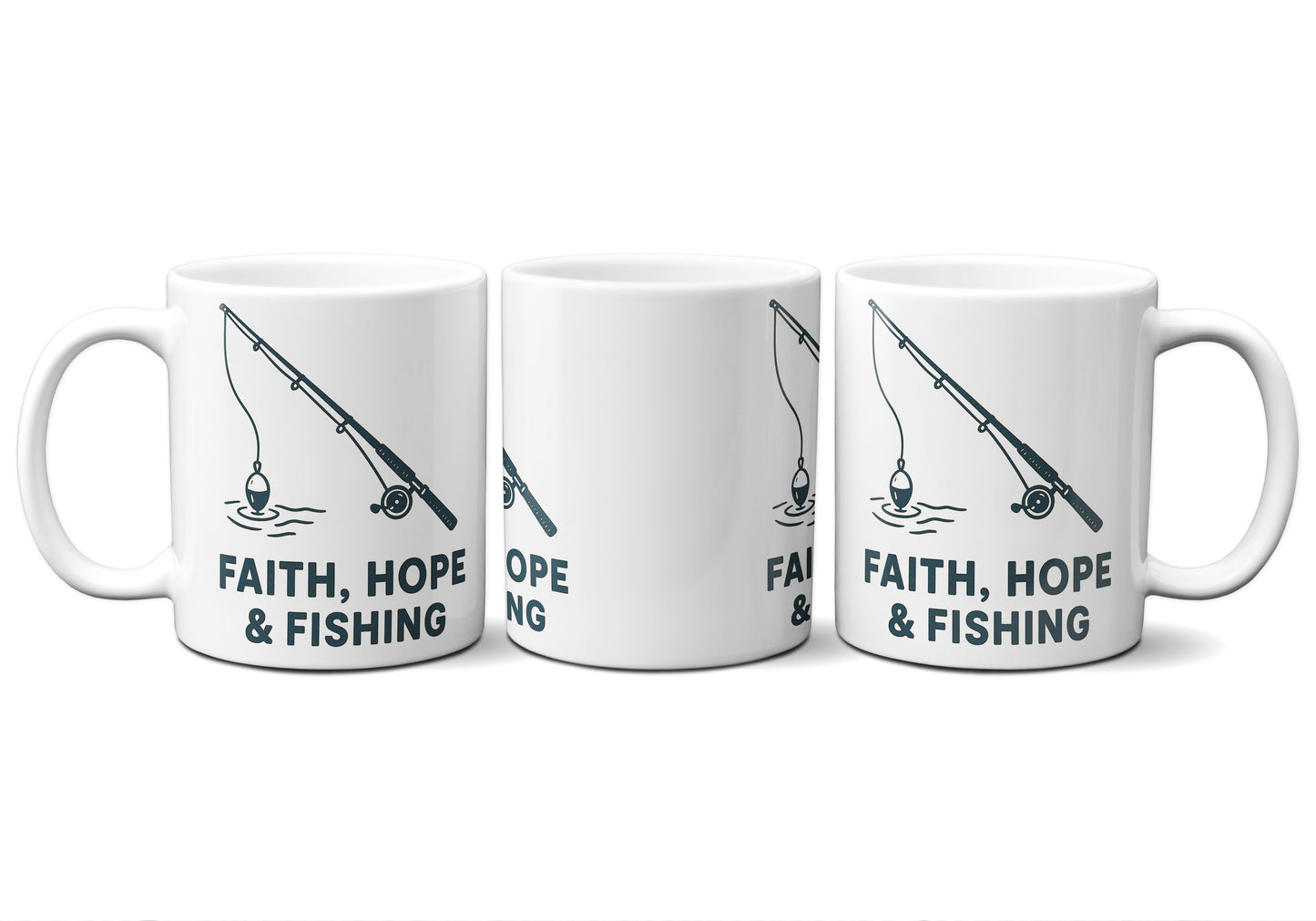 Faith, Hope & Fishing Graphic Mug