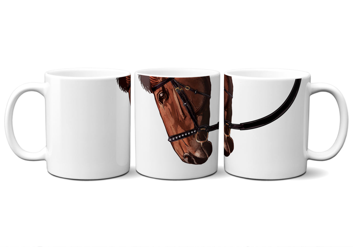 Brown Horse with Bridle by Snout Mugs®