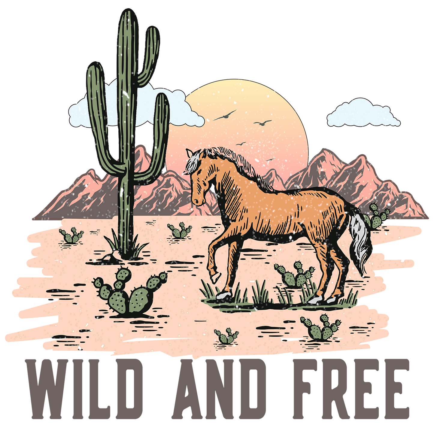 Wild And Free Graphic Coaster