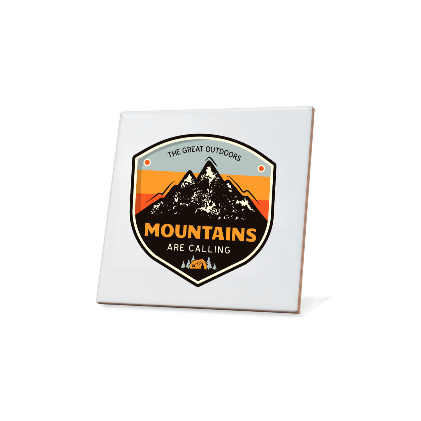 Mountains Badge Coaster