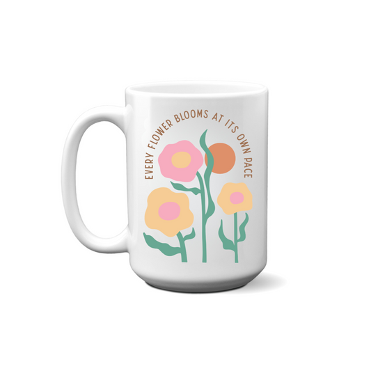 Blooms At Its Own Pace Boho Mug