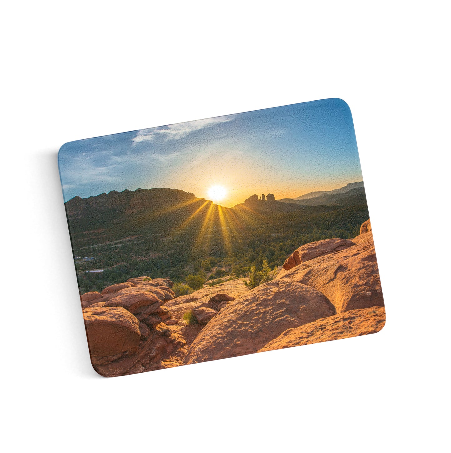 Cathedral Rock Sedona Sunset Cutting Board by Chris Whiton