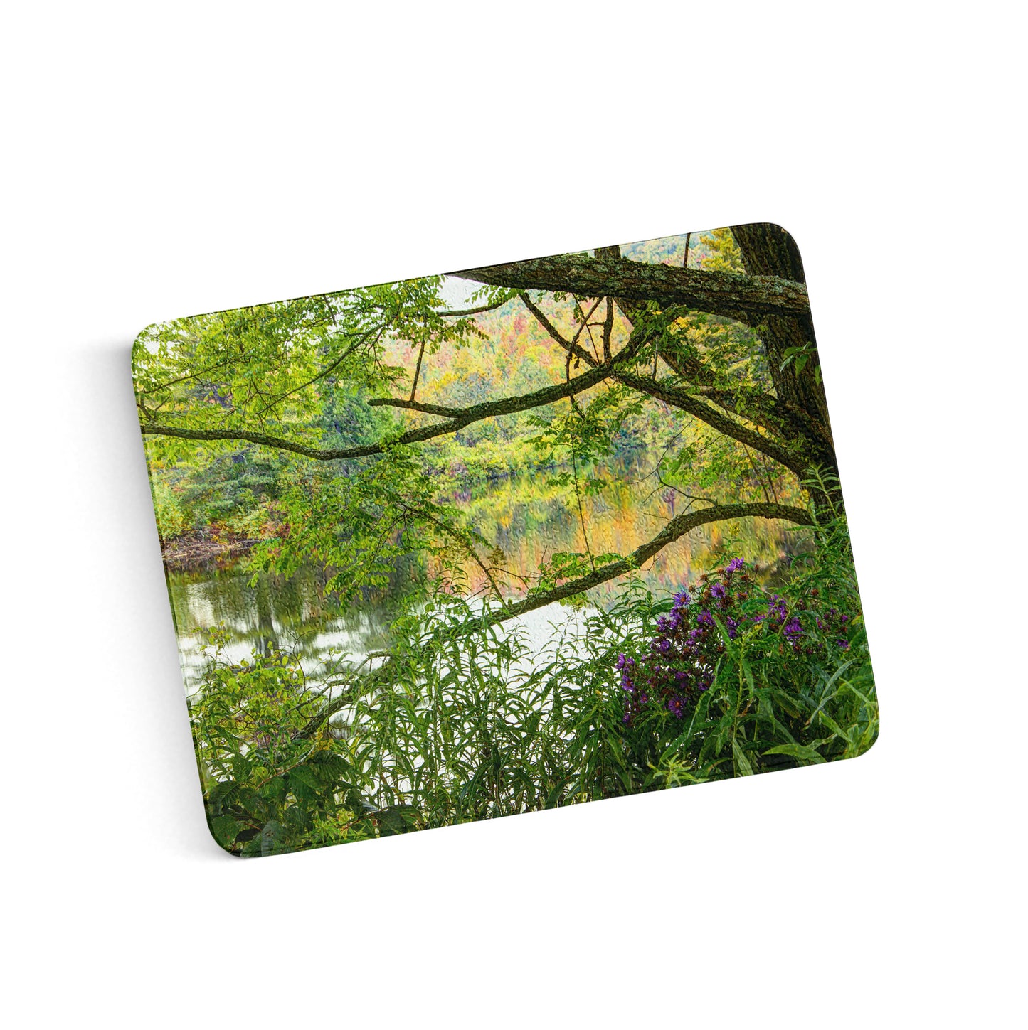 Coffin Pond Autumn Reflections Cutting Board by Chris Whiton