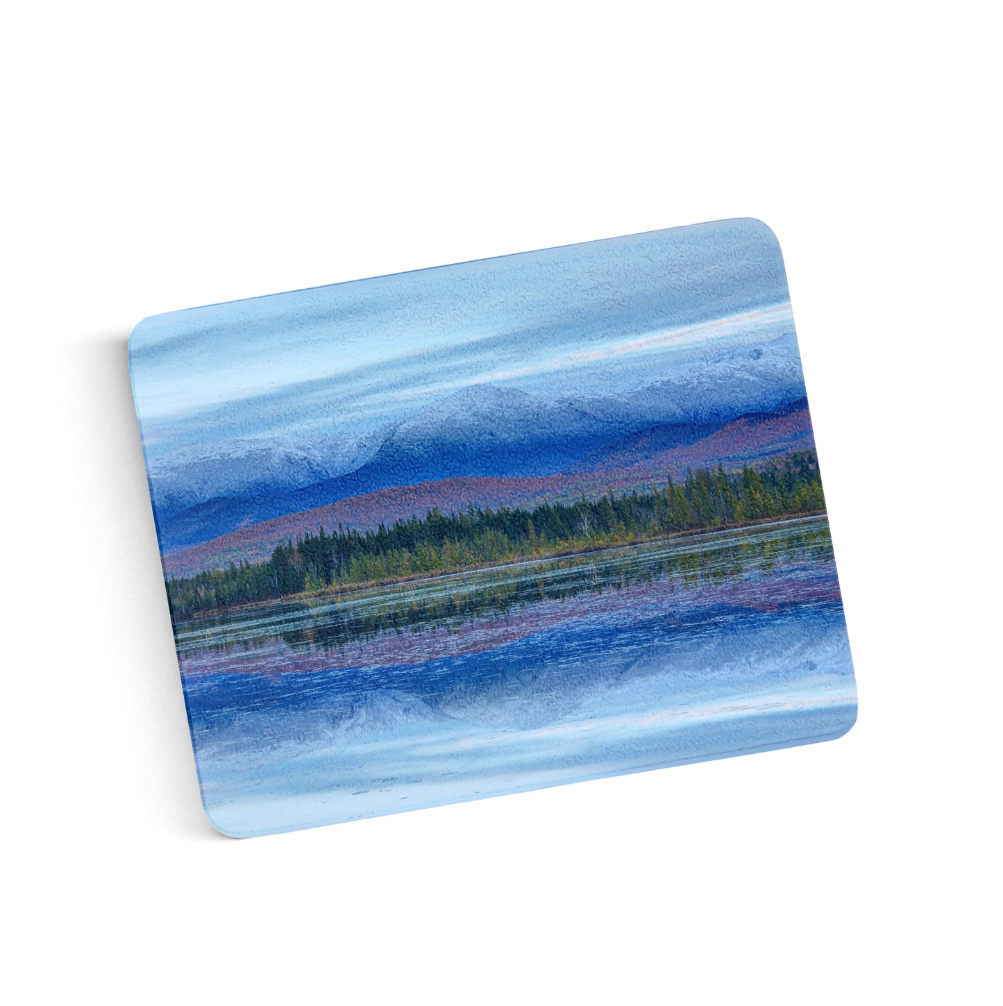 First Snow from Cherry Pond Cutting Board by Chris Whiton