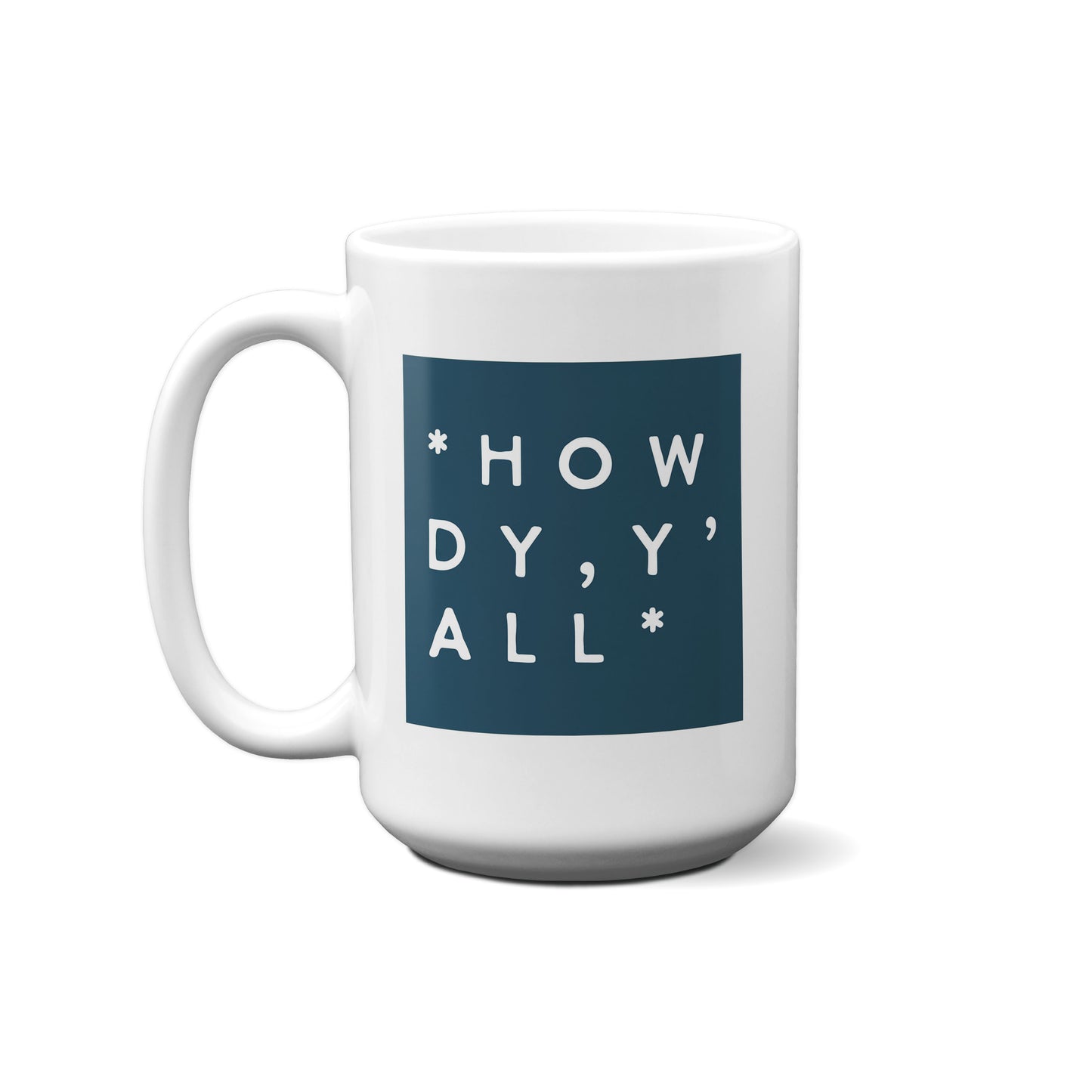 Colorblock Howdy Y'all Mug