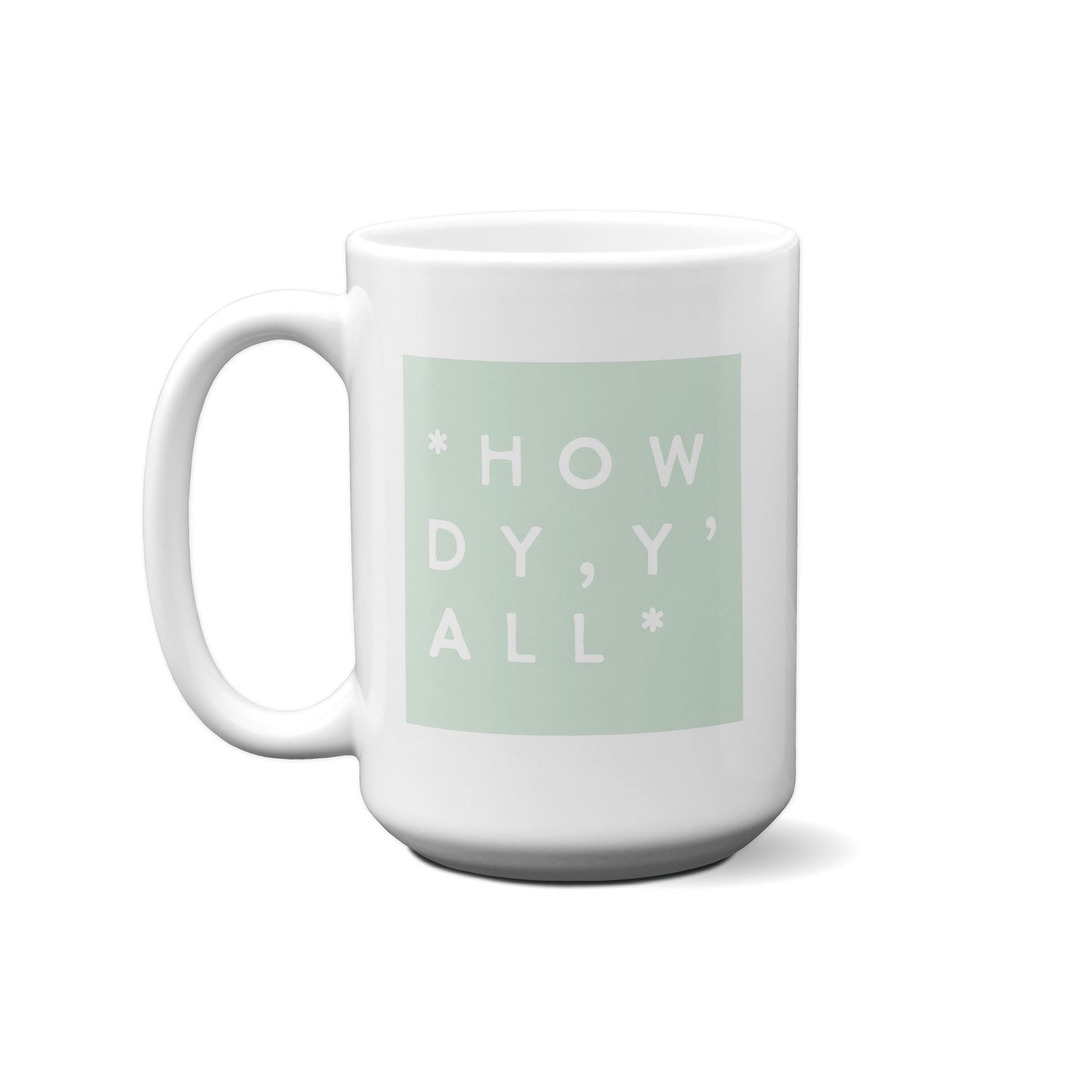 Colorblock Howdy Y'all Mug
