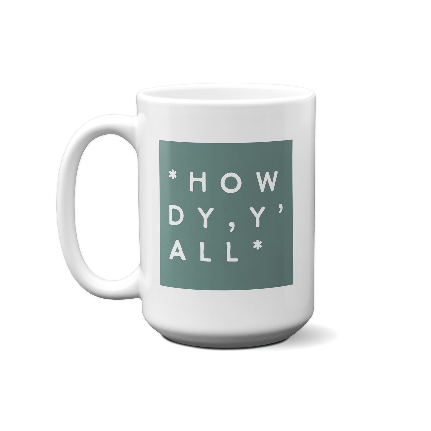 Colorblock Howdy Y'all Mug