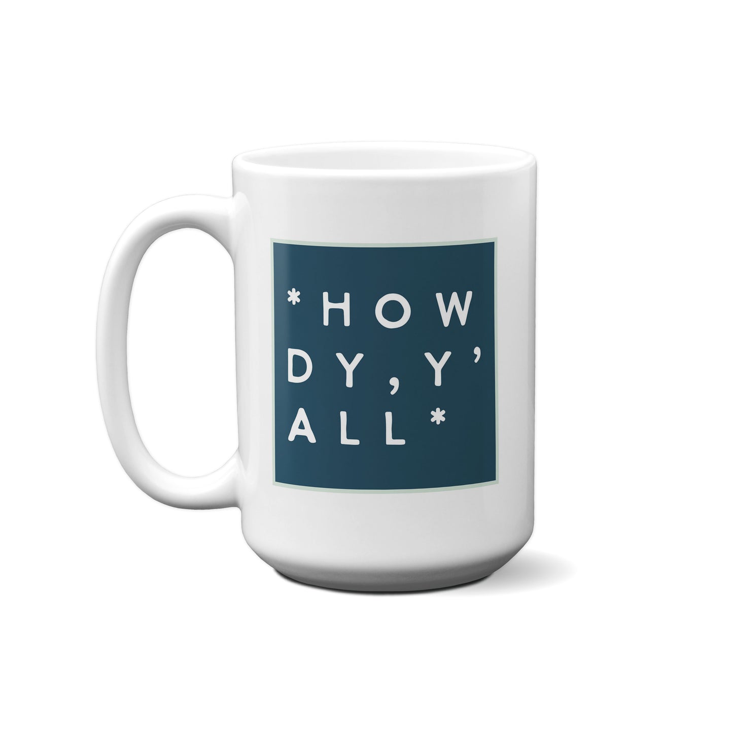 Colorblock Howdy Y'all Mug