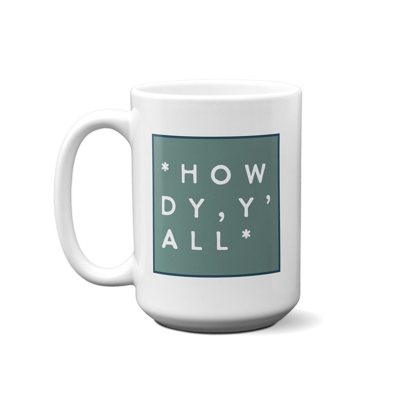 Colorblock Howdy Y'all Mug