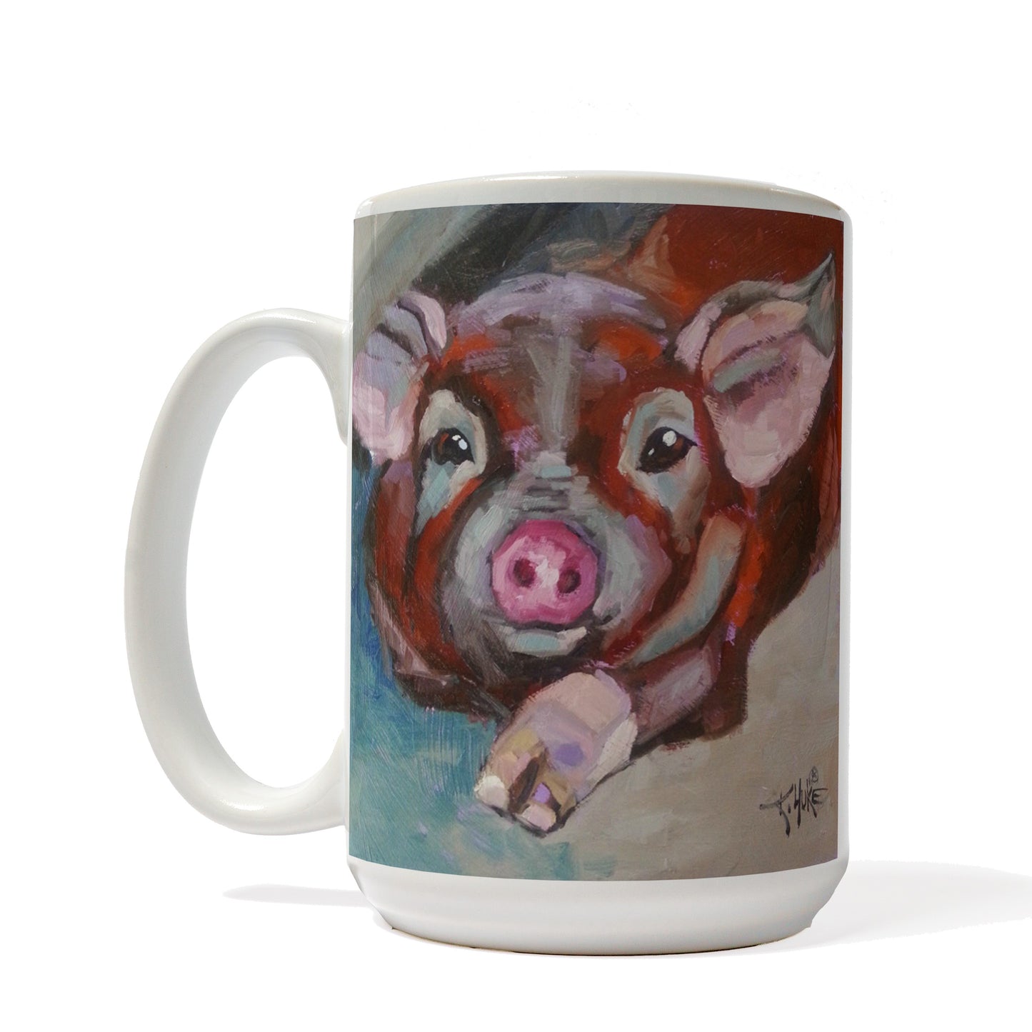 Red Pig Mug by K. Huke