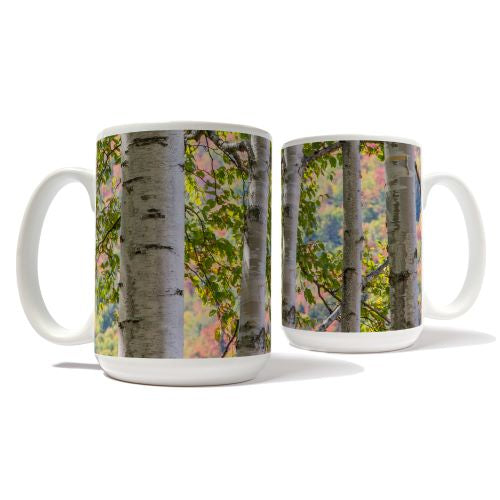 Pastel Autumn Birches Mug by Chris Whiton