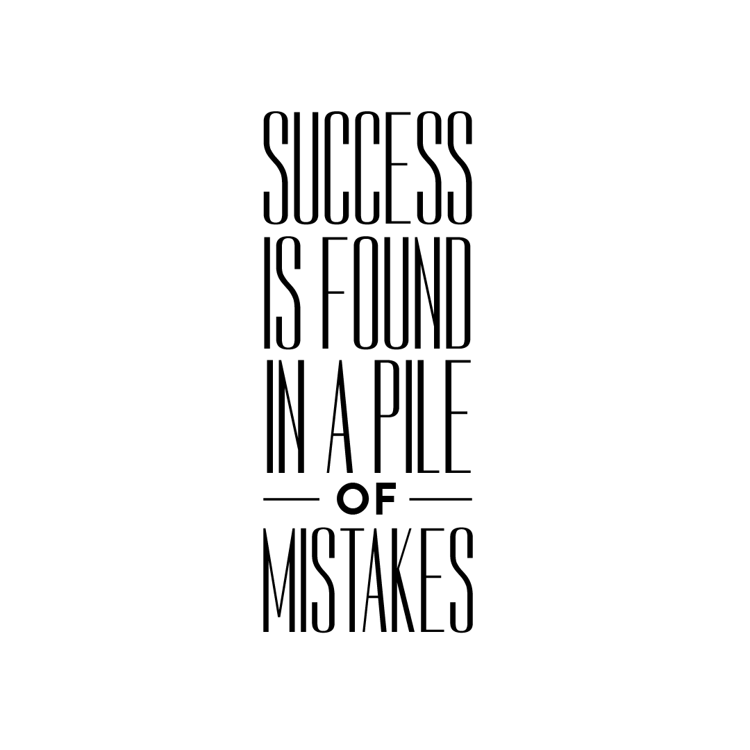 Success Is Found In A Pile Of Mistakes Quote Coaster