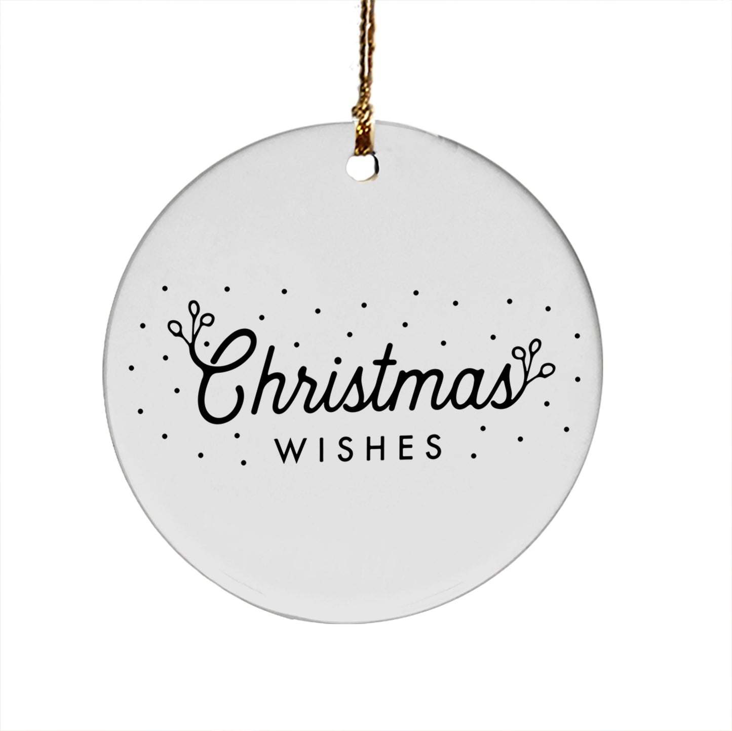 Christmas Wishes Ceramic Ornament